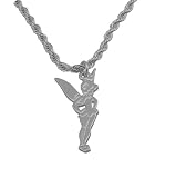 Disney Ladies Silver Plated Necklace With Tinkerbell Pendant