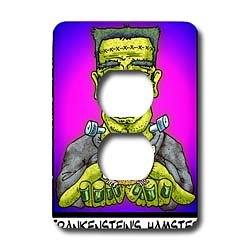 Londons Times Funny Animals Cartoons - Frankenstein s Hamster - Light Switch Covers - 2 plug outlet cover