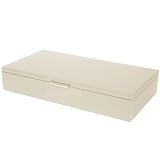 Leatherette Jewelry Case - Short Rectangle in Ivory by Milano by Organize.com