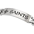 Stainless Steel New Orleans Saints Name Logo ID Bracelet