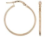 14KT RG 21MM POLISHED HOOP ERS MADE IN ITALY