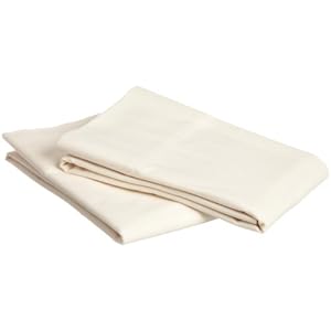 Best Price Pinzon Signature 190-Gram Cotton Velvet Flannel Standard Pillowcase, Set of 2, Cream