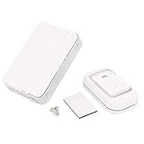 uxcell　無線ドアベル　36チャイムの歌　リモートコントロール　ドアベル　ホワイト鐘