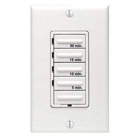 Leviton 612-6230M-W Decora 30-15-10-5 Preset Minute Electronic Timer White by Leviton