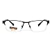Mens Half Metal Rim Rectangular Multi 3 Power Focus Progressive Reading Glasses Gunmetal +2.0