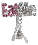 EAT ME Reverse Dangle Gem Belly Ring Pink Navel Rings