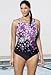 Aquabelle Women's Flower Bomb High-Neck Swimsuit