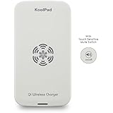 KoolPad Qi Wireless Charging Pad compatible with Samsung Galaxy S6, S6 Edge, Note 5, S6 Edge +, iPhone 6S & 6S Plus with iQi Mobile, Galaxy S5, 4 with SlimPWRcard & more (White with Mute Switch)