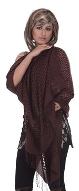 Superfine Silk Basket Weave Interlaced Pattern Shawl Stole Wrap 28x78