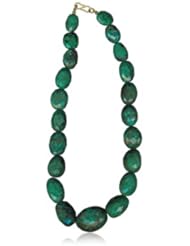 Turquoise Single Strand Bead Necklace in 18K Yellow Gold