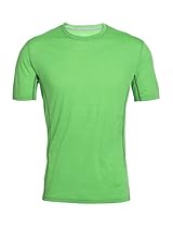 Icebreaker Men's Aero Short Sleeve Crewe Top, Balsam/Metal, Medium
