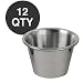 DOZEN 2.5 OZ STAINLESS STEEL SAUCE CUPS - WHOLESALE QTY