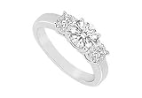31iMGByWniL. SL160  Three Stone Diamond Ring : 14K White Gold   0.75 CT Diamonds