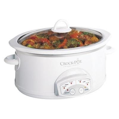 New Jarden 5.5qt Oval Smart Pot White Removable Stoneware Pot Tempered Glass Lid Dishwasher Safe