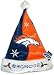 Denver Broncos Color Block Santa Hat