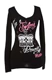 Hustler Apparel PRINCESS Womens V-Neck Thermal Tee in Choice of Colors