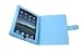 DermaPad Sky Blue Ipad Leather Case with Kick Stand - 100% REAL LEATHER!