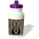 Doreen Erhardt Monogrammed Collection - Letter O Standard Cheetah Print Cat Paw - Water Bottles