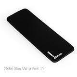 Grifiti Slim Wrist Pad 12 Black Nylon Surface Non-Skid Neoprene Base Wrist Rest Apple&reg; Wireless Keyboard, Anker, Macally, Logitech, GYMLE, Gear Head, Genius, SIIG, Solidtek, Perixx, Verbatim, HP and other 12 Inch Slim Keyboards
