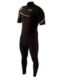 Body Glove Mens Prime Slant Zip Short Arm Full Wetsuit (Black/Black)