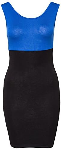 Club L Essentials Women's Colourblock Bodycon Dress Blue Black Size Small 95% viscose and 5% elastane.