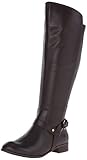 Anne Klein Women's Kahlan Wide Calf Leather Riding Boot, Brown, 9 M US