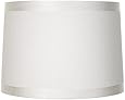 Off White Fabric Drum Shade 13x14x10 (Spider)