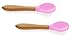 Avanchy Baby Toddler Bamboo Feeding Spoon. Fda Approved, Bpa Free Silicone. A Great Baby Gift Set! 2 Pack, 5.5