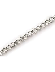 14K White Gold Diamond Channel Bracelet