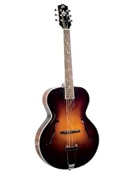 Musical Instruments: The Loar LH-300-VS Hand-Carved Archtop Acoustic Guitar, Vintage Sunburst Finish - The Loar