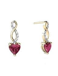 Genuine Pink Tourmaline 14kt Yellow Gold Earrings