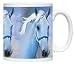 Browntrout - Quality Chunky Coffee Mug - 3.75 Tall - White Horse - Whiter Shade of Pale