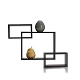 Melannco Veneer Interlocking Cubes, Espresso, Set of 3