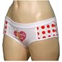MaMia Gold Intimates Cute Playful Dotted Bikini Boyshort Panties, Small, orange