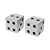 Wanted Salt & Pepper Set Dice, Ceramic
