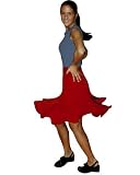 Aris Allen Red Trumpet Skirt with Flared Bottom