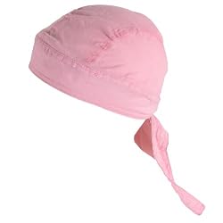 NEW CHIC PINK, SEWN - MOLDED BANDANA BANDANNA, PIRATE BIKER SKULL HAT CAP, HEAD SCARF