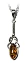 Sterling Silver Celtic Knot Design Dangle Pendant, 18"