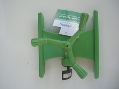 Sprinkler, 3 Arm Yard Sprinkler, Gentle Spray for Garden / Grass / Flowers. True Living Outdoors / lime green