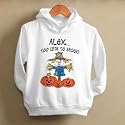 Kids Personalized Halloween Hooded Sweatshirts - Scarecrow
