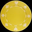 100 Suited Poker Chips - Yellow