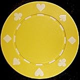 100 Suited Poker Chips - Yellow