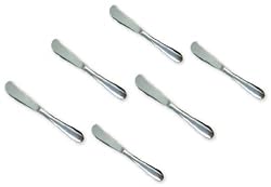 Stainless Steel Butter Spreaders, Set of 6