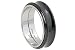 Concave Two Tone Black IP Titanium Ring