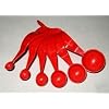 Tupperware Baking Measuring Spoons in Chili Red (set of 6 with detachable ring)