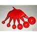 Tupperware Baking Measuring Spoons in Chili Red (set of 6 with detachable ring)