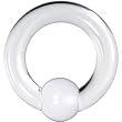 4 Gauge Clear Acrylic Ball Captive Ring