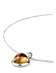10.30 ct. t.w. Genuine Citrine and White Topaz Sterling Silver Pendant