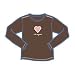 Life is Good Sleep Tee for Women - M - HEART ON DARK CHOCOLATE