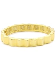 Kenneth Jay Lane Satin Gold Spiked Bangle Bracelet
